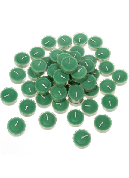Romantik Tealight Mum - Şeffaf Beyaz Çay Mumu - 9