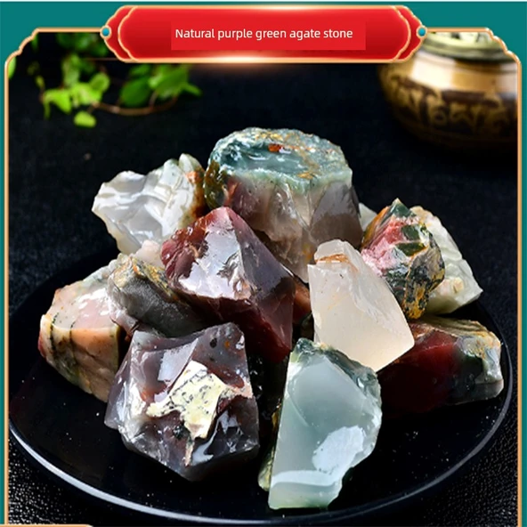 Kristal Cam Aromaterapi Difüzörü - Akik Taşı 2-4cm 100g