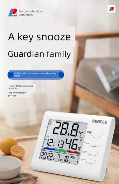 Bebek Odası Sıcaklık ve Nem Ölçer - Arka Işıklı RE-W1002S - 9