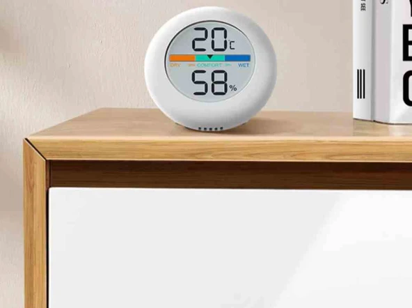 Dijital Oda Termometresi ve Higrometresi - Siyah Minimalist 2'li Paket - 12