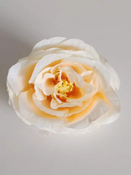 Yapay Gül Çiçeği - Yang Şakayık Açık Süt Beyazı Çiçek Başı (7-8cm) - 3