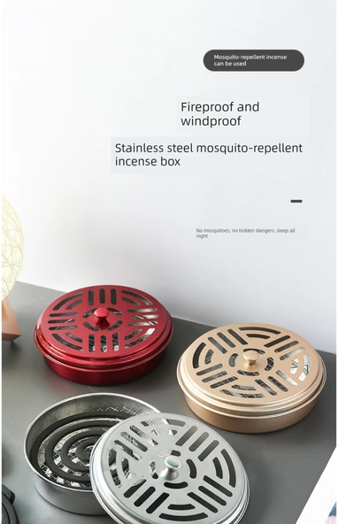 Alaşımlı Kapaksız Sinek Kovucu Buhurdanlık - Gümüş [5 Adet] - Resim 7