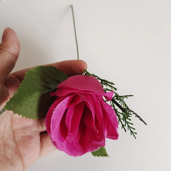 Yapay Gül Çiçeği - Mor Küçük Başlıklı Çubuklu (5-6cm)