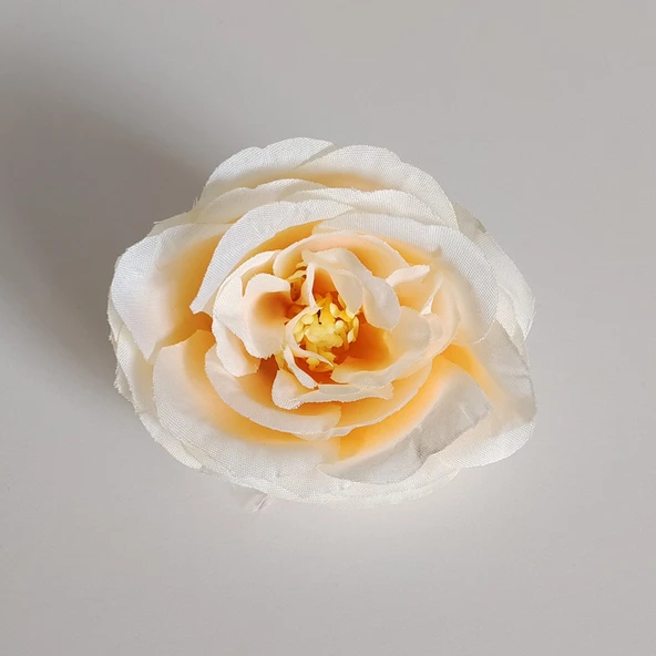 Yapay Gül Çiçeği - Yang Şakayık Açık Süt Beyazı Çiçek Başı (7-8cm) - 8