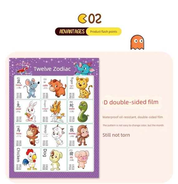 Eğitici Duvar Tablosu - Çince Pinyin - Resim 9