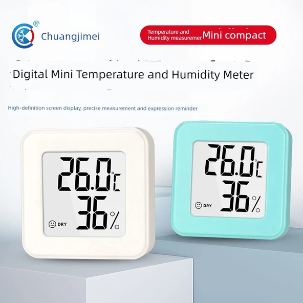 Mini Dijital Termometre ve Higrometre - Beyaz - 2