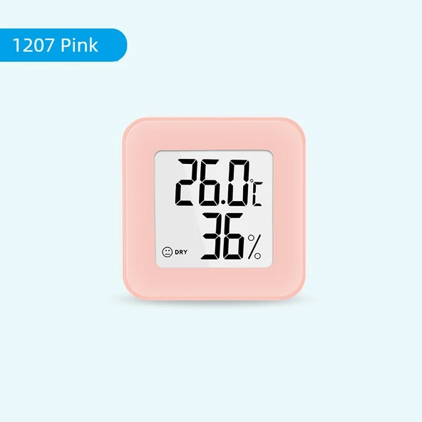 Mini Dijital Termometre ve Higrometre - Pembe