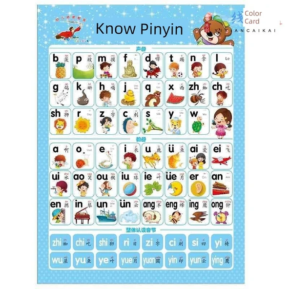 Eğitici Duvar Tablosu - Çince Pinyin - Resim 5
