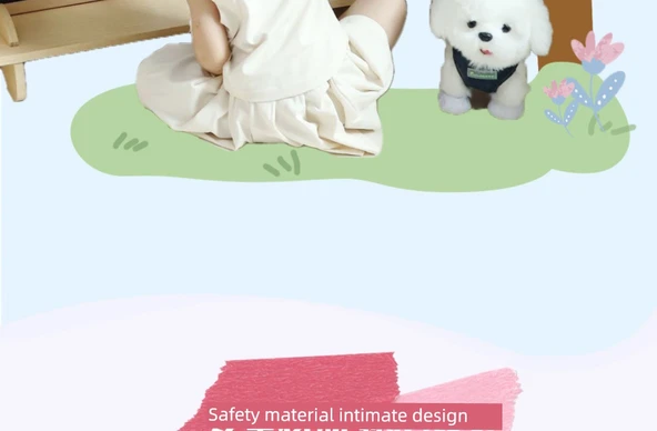 Çocuk Odası Manyetik Duvar Sticker - 33*25 Açık Pudra Sütlü Çay Yama 2 Adet - 11