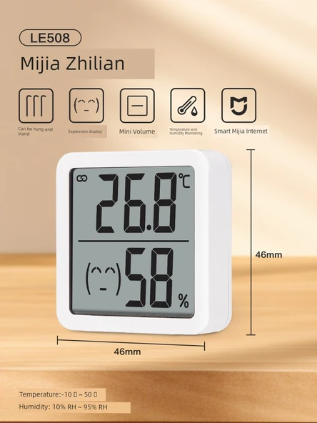 Elektronik Higrometre Termometre - Mijia Zhilian Yüksek Çözünürlüklü Dijital Ekran