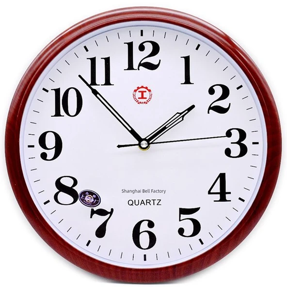 Minimalist Sessiz Duvar Saati - 12 inç - 53114 Altın Ev ve Geyik 30cm - 4