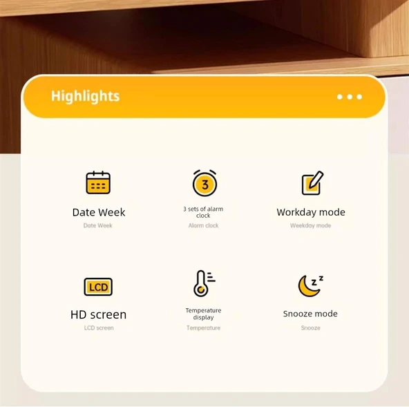 Dijital Oda Termometresi - Şeffaf Xiaomi Beyazı - Geniş Ekranlı - 9
