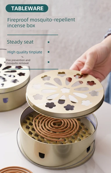 Kapaklı Sivrisinek Kovucu Tütsü Kutusu - Sade Model - 1 Adet - Resim 7