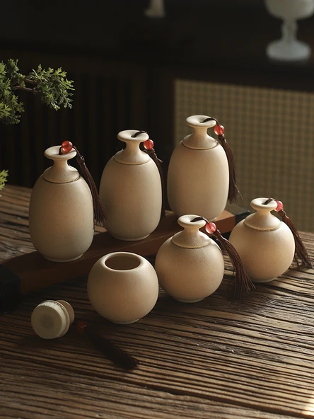 Seramik Küçük Yumurta Kavanoz - B173 Boş Konserve Zeytin (Mat) - 3'lü Set - 4