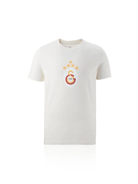 Galatasaray Orijinal 5 Yıldız Ekru T-Shirt