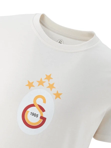 Galatasaray Orijinal 5 Yıldız Ekru T-Shirt - 2