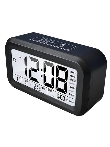 Düşmeye Dayanıklı Işıklı Şarj Edilebilir Alarm Saati - Pembe (8. Nesil Şarj) - 5