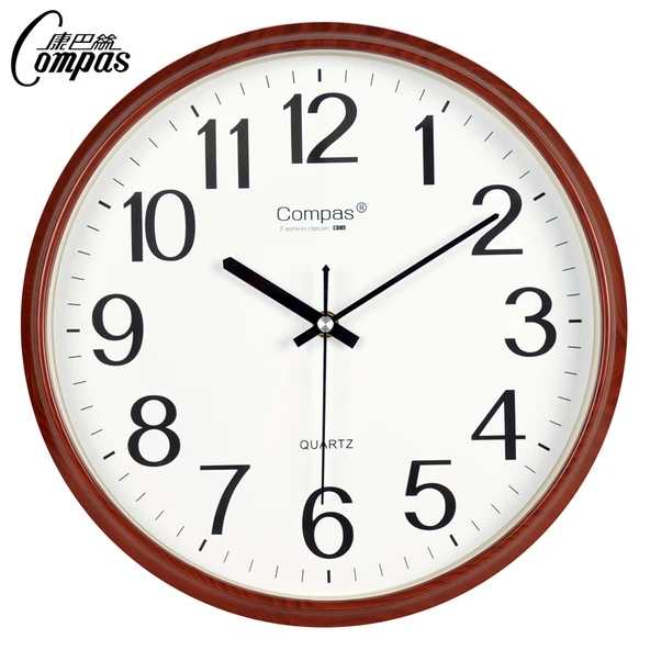 Modern Duvar Saati - Altın Renk Çap 34cm - 5