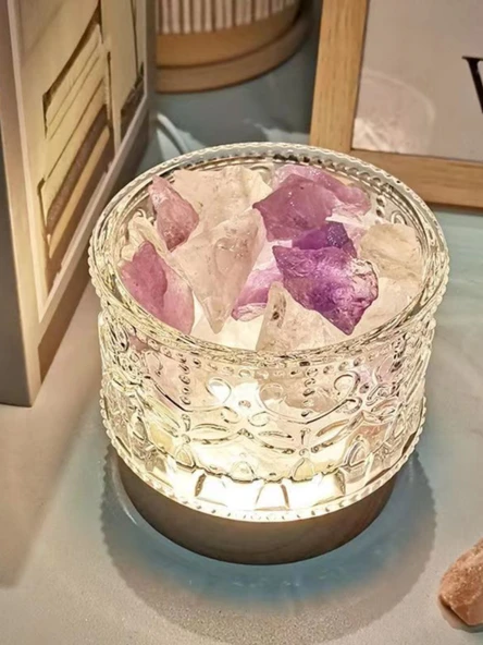 Kristal Cam Aromaterapi Difüzör Taşı - Pembe Kristal 2-4cm 100g - 2