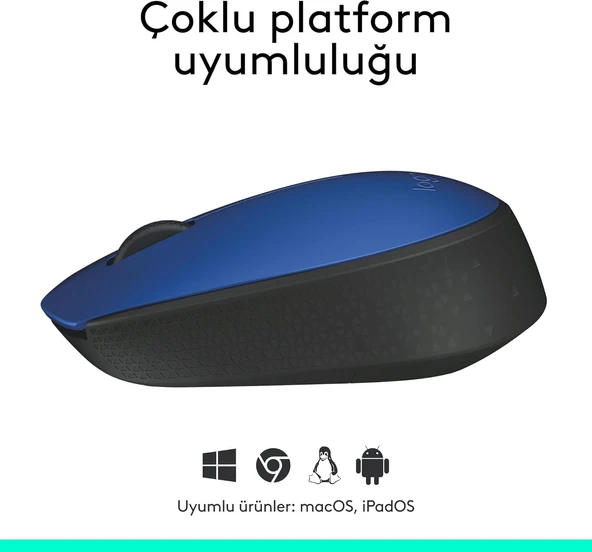 Logitech M171 910-004640 Mavi Optik Kablosuz Mouse - Resim 2