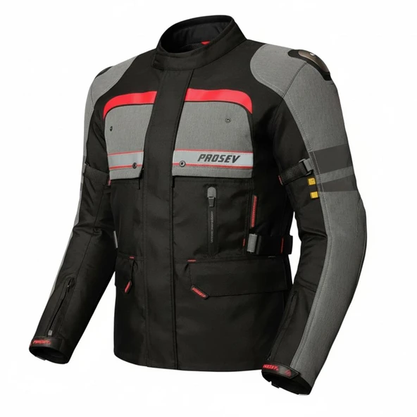 PROSEV 4 MEVSİM KORUMALI MONT LONG FLORESAN KIRMIZI ürün görseli 1