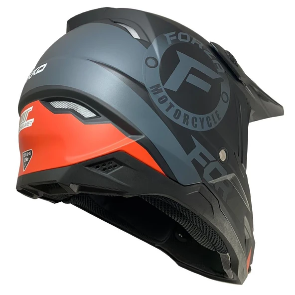 NİKKO MOTOX FORZA MATT TURUNCU CROSS KASK - 3