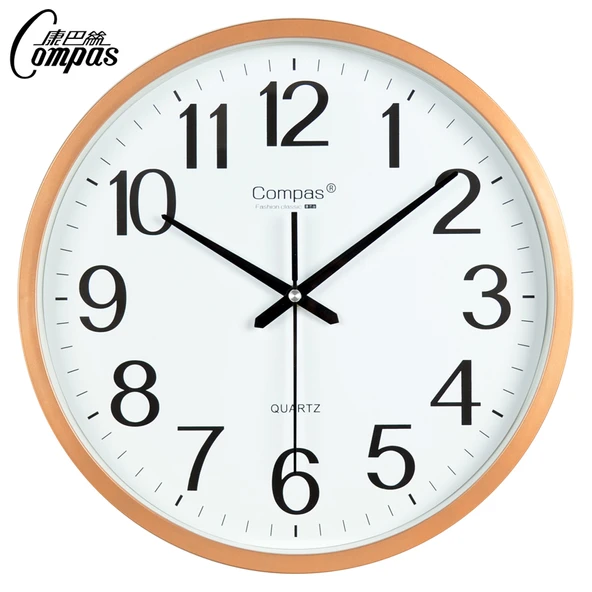 Modern Duvar Saati - Altın Renk Çap 34cm