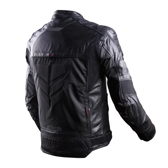 PROSEV FALCON 4 MEVSİM SİYAH DERİ MOTOSİKLET MONT - 2