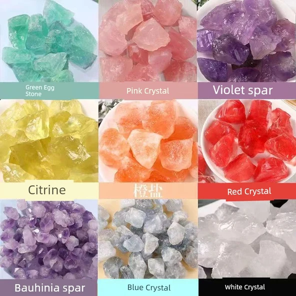 Kristal Cam Aromaterapi Difüzör Taşı - Pembe Kristal 2-4cm 100g - 12
