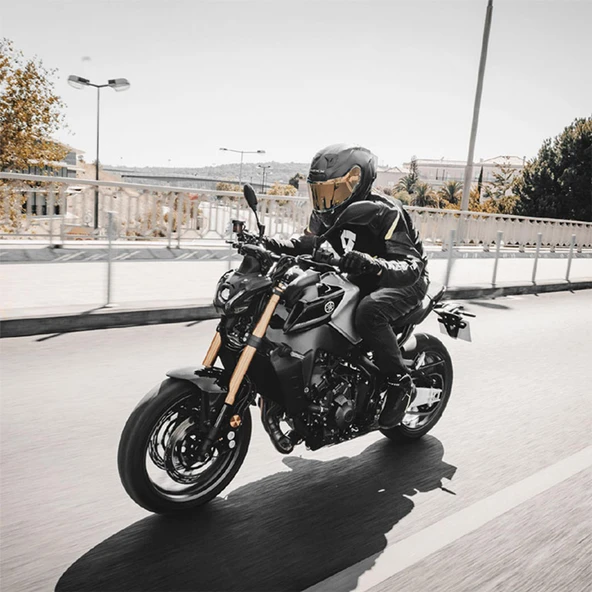 NEXX X.R3R GOLDEN EDITION KARBON MAT SİYAH-SARI KASK - Resim 5