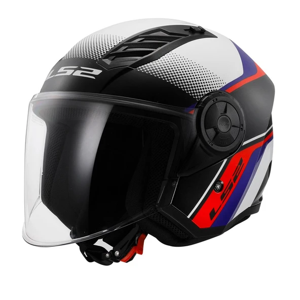 LS2 AIRFLOW 2 RUSH BEYAZ-MAVİ-KIRMIZI AÇIK KASK