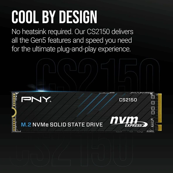 PNY CS2150 2TB  10200/8500 NVMe PCIe Gen5x4 M.2 SSD (M280CS2150-2TB-TB) ürün görseli