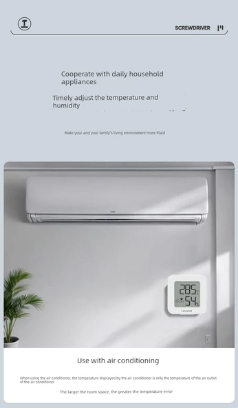 Dijital Termometre ve Nem Ölçer - 2'li Paket Konfor Ekranı - Resim 11