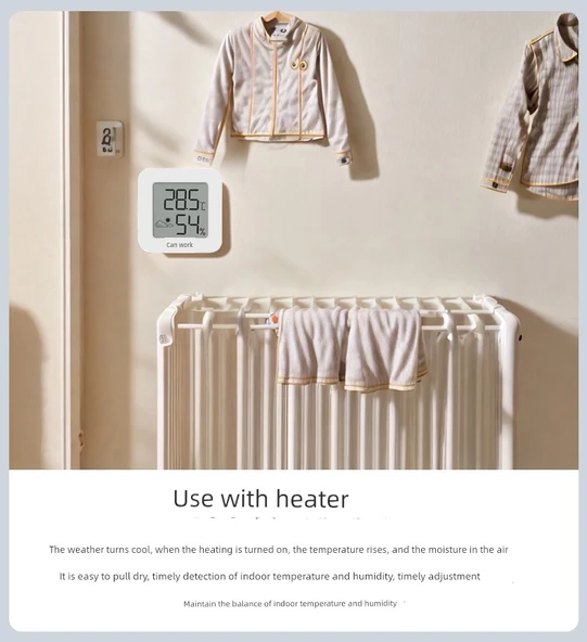 Dijital Termometre ve Nem Ölçer - 2'li Paket Konfor Ekranı - Resim 12