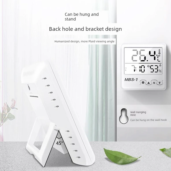 Minimalist Mini Dijital Termometre Higrometre [Tek Mini Boyutlu] - 4