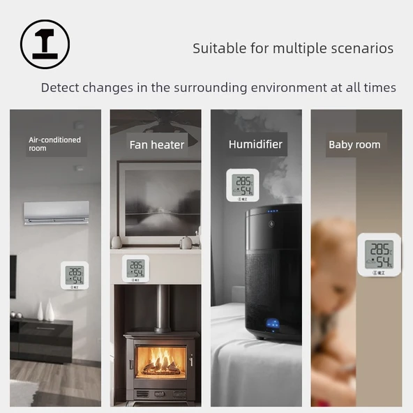 Dijital Termometre ve Nem Ölçer - 2'li Paket Konfor Ekranı - Resim 6