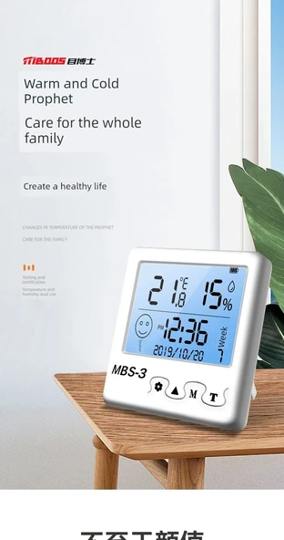 Minimalist Mini Dijital Termometre Higrometre [Tek Mini Boyutlu] - 8