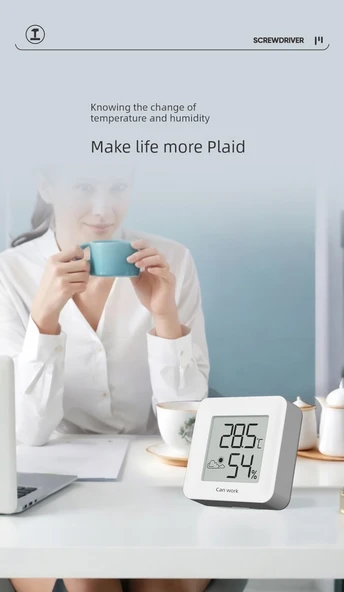 Dijital Termometre ve Nem Ölçer - 2'li Paket Konfor Ekranı - Resim 10