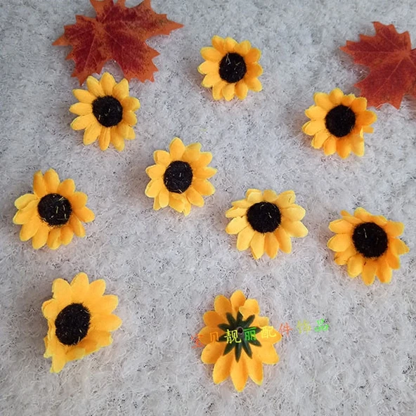 DIY El İşi için Yapay Ayçiçeği Papatya - Kırmızı (Model 2) - 5