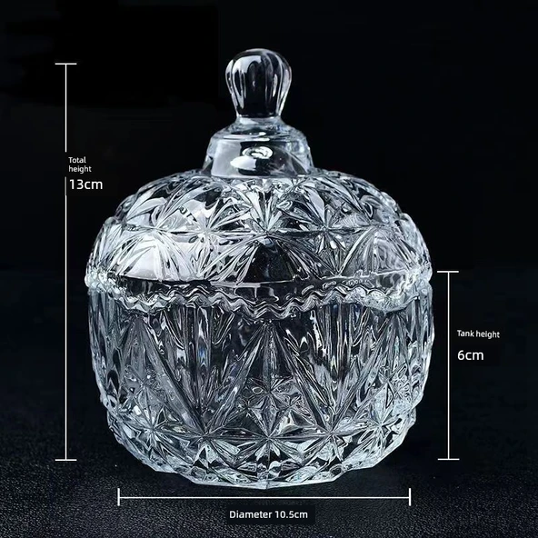 Kristal Kapaklı Gece Lambası Dekoratif Aromaterapi Yağı Saklama Kutusu - Toz Geçirmez Kristal Tank (400 gram kapasiteli) - 10