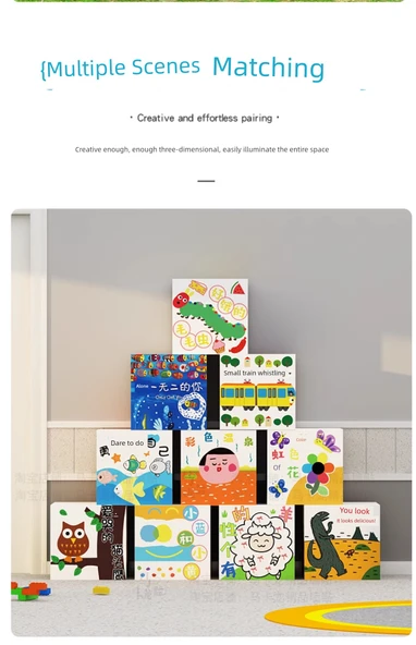 Kitap Köşesi Dekoratif Duvar Sticker - B10001 Resimli Kitap Kutusu-Beş A - KT Kartı Büyük Boy - 11