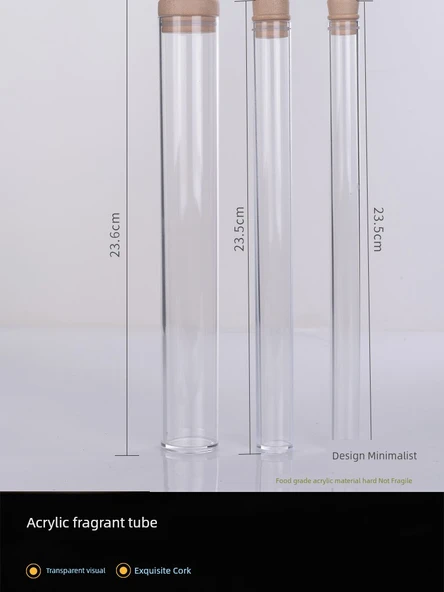 Akrilik Tütsü Saklama Kabı - 21cm Çizgi Tütsü 10g Kare Sarı Tüp - 11