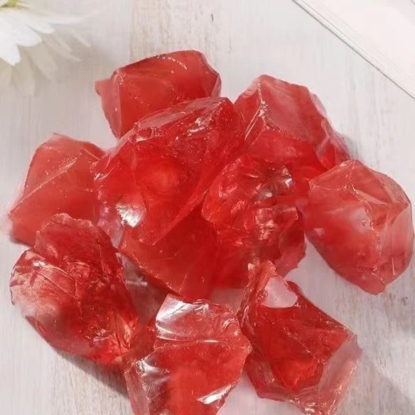 Kristal Kapaklı Gece Lambası Dekoratif Aromaterapi Yağı Saklama Kutusu - Kırmızı Kristal (200g)
