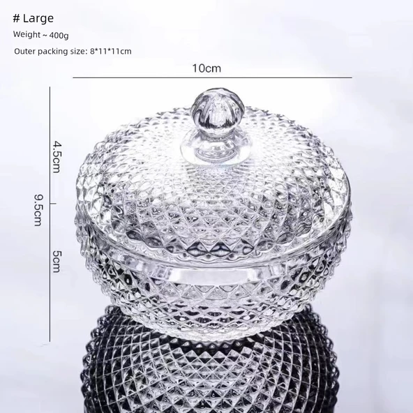 Kristal Kapaklı Gece Lambası Dekoratif Aromaterapi Yağı Saklama Kutusu - Toz Geçirmez Kristal Tank (400 gram kapasiteli) - 12
