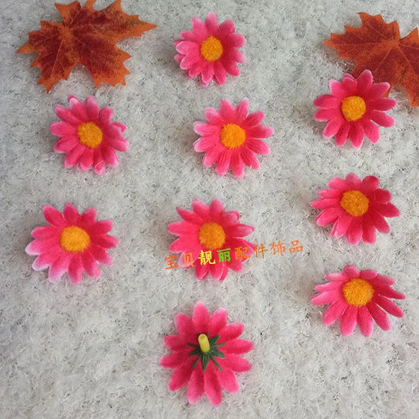 DIY El İşi için Yapay Ayçiçeği Papatya - Kırmızı (Model 2)