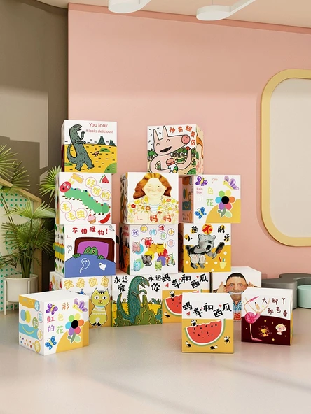 Kitap Köşesi Dekoratif Duvar Sticker - B10001 Resimli Kitap Kutusu-Dört A - KT Kartı Büyük Boy - 3