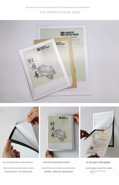 Manyetik PVC Poster Klipsi - A4 Yeşil - 5