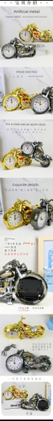 Kupa Tasarımlı Mini Çalar Saat - Bronz (Model 2) - 7