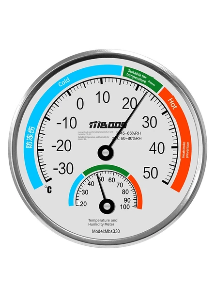 Gümüş Gri Oda Termometresi - 9cm - Tabanlı - 3