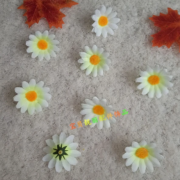 DIY El İşi için Yapay Ayçiçeği Papatya - Süt Beyazı